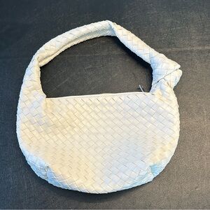 A New Day White Woven Hobo Bag